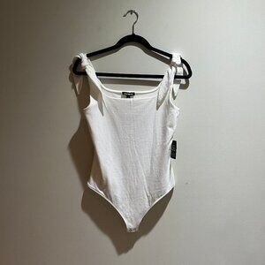 NWT Express Square Neck Tie Shoulder Bodysuit